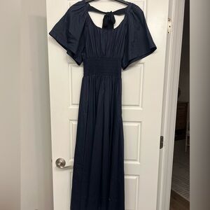 La Ligne | Open back Navy dress